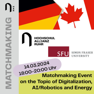 Matchmaking Event on the Topic of Digitalization, AI/Robotics and Energy